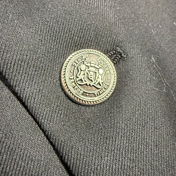 Jack Victor Blazer Wool Sport Coat Metal Buttons Gabardine Black 42L - Picture 5 of 9